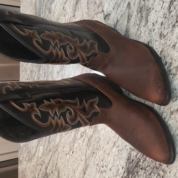 Mens Masterson Boot Co Brown Black Leather Boot Size 11.5 - Picture 9 of 9